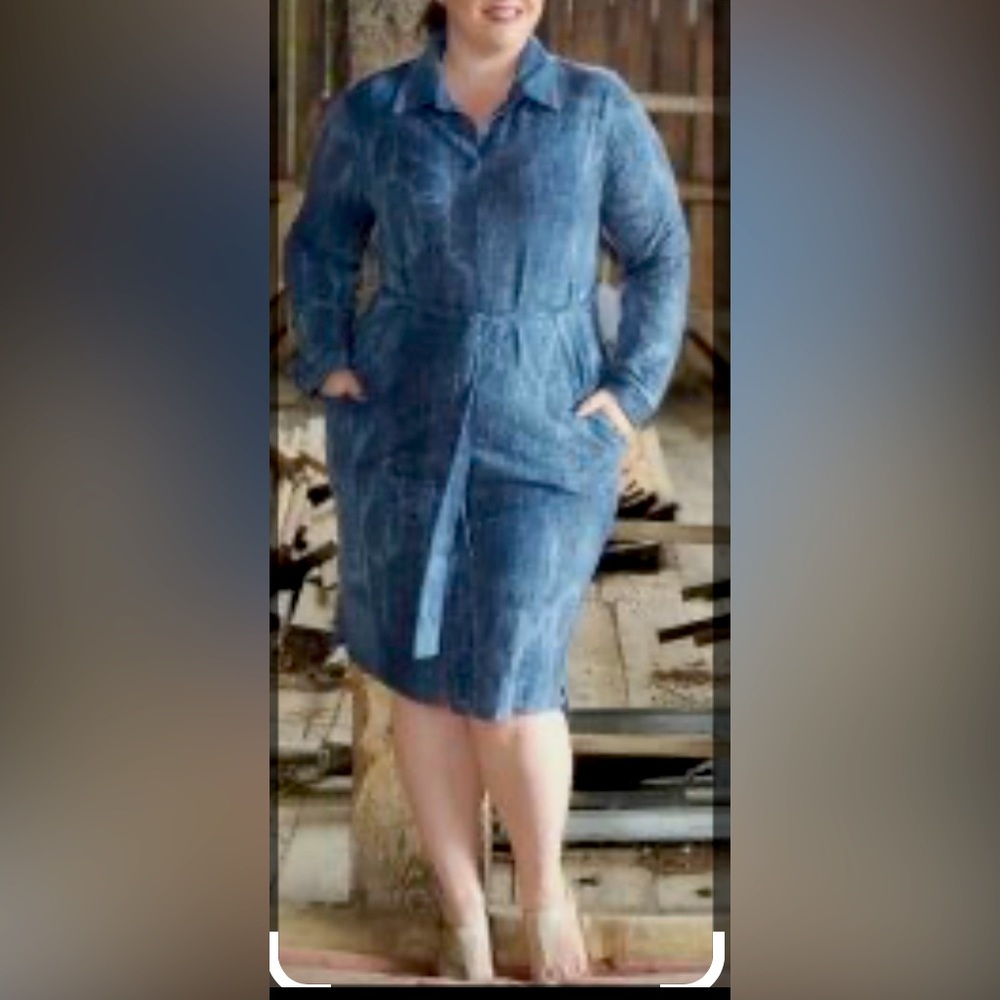 ❤️🚨🎉Host Pick Lularoe Denim colored Ellie Dress❤️🎉🚨